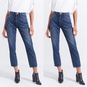 NWT Current Elliott The Vintage Crop Slim Studded